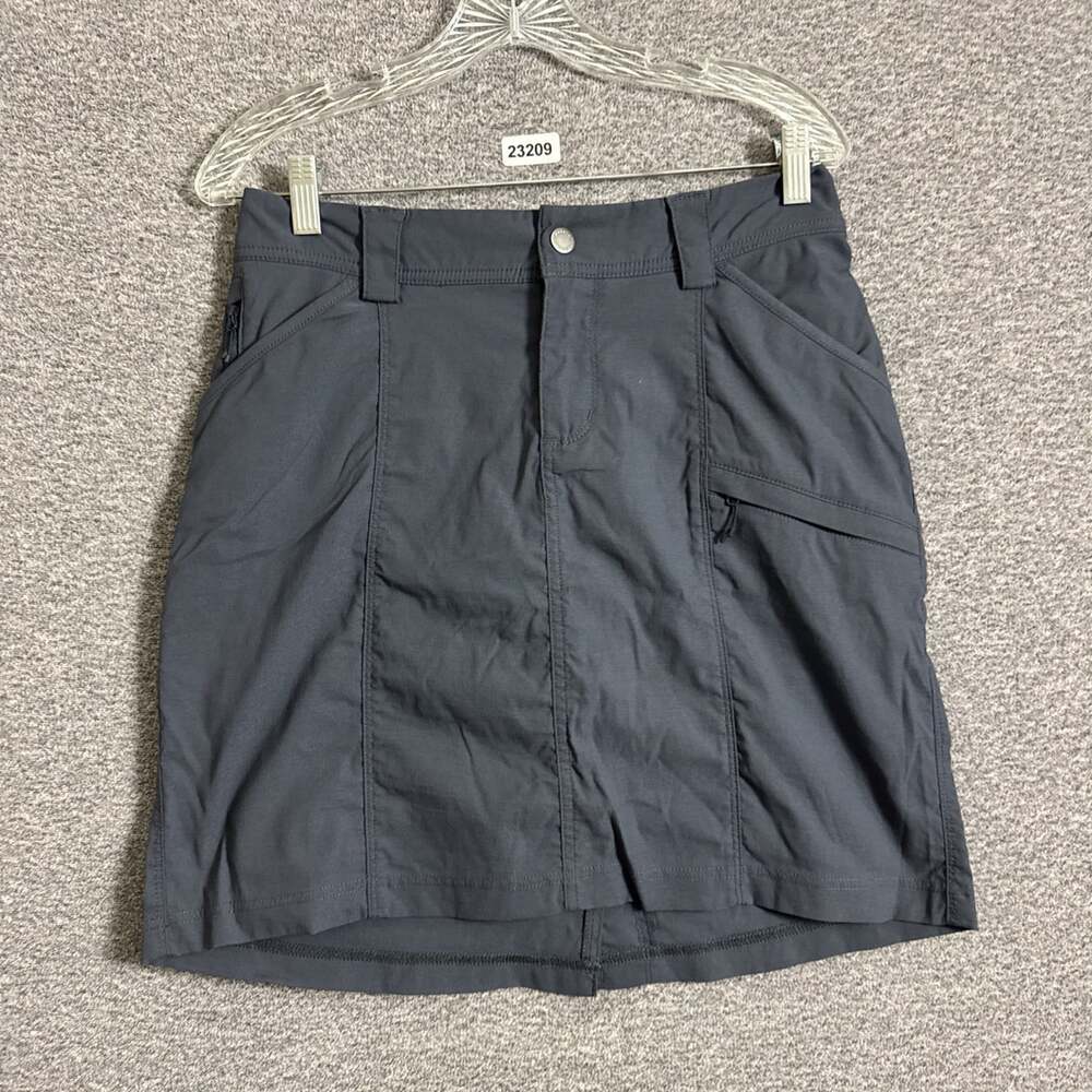 Duluth Trading Women's Size 6 Gray Nylon Dry On The Fly Skort Skirt